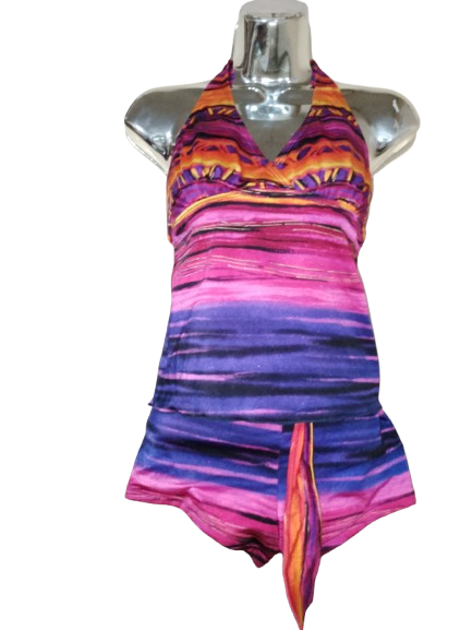 Multicolored 'Marina West' 2 Piece Swim Wear - M