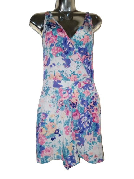 Multicolored Floral 'Asos' Sleeveless Romper - L
