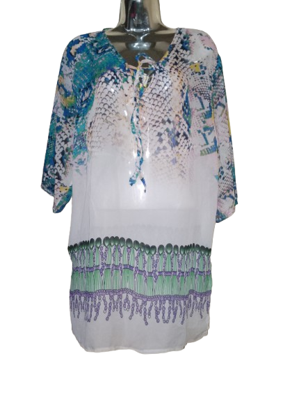 Multicoloured Sheer Coverup - OS