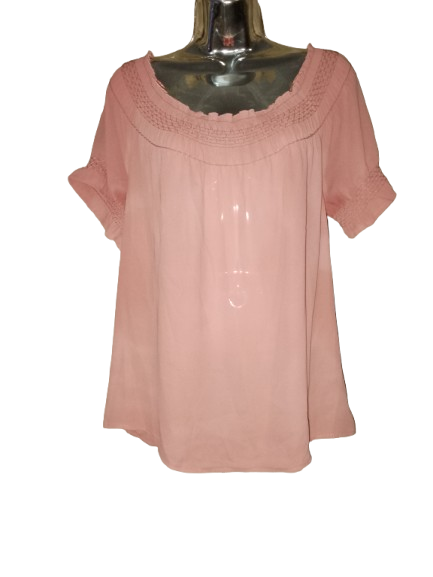 Shell Pink Off-the-Shoulder Top - S