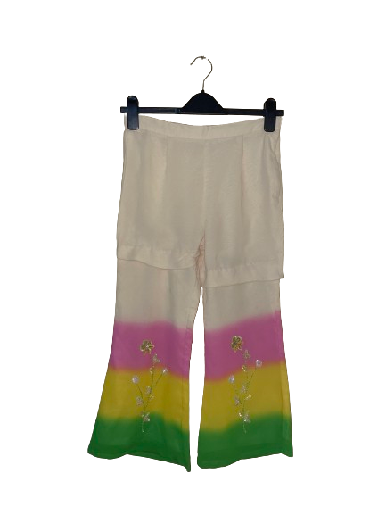 Cream &amp; Rainbow Pants - Child's Size 32