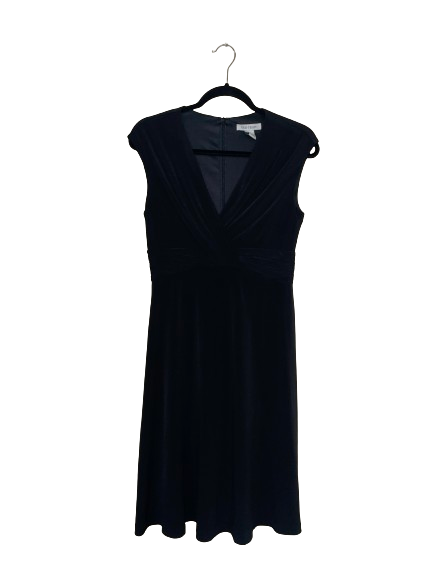 Black Sleeveless Black Market Dress with Pleating - S (Size 6)