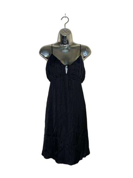 Black Naked Zebra Spaghetti Strap Dress - L